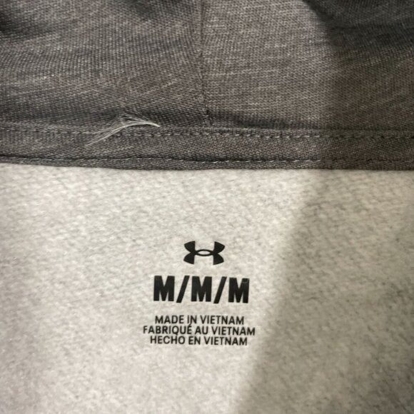 NEW Under Armour Mens M Rival Fleece Hoodie Gray - Picture 4 of 8